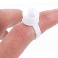 thumbnail image 2 of EeaseMX 100 anillos de maquillaje para pestañas, soporte para anillos de tinta, contenedor de pigmento desechable para tatuaje de cejas, sin separación, talla M (blanco), 2 of 8
