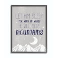 thumbnail image 2 of The Kids Room by Stupell Let Him Sleep Blue Mountains Kids Word Design Framed Wall Art by Daphne Polselli, 2 of 5