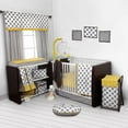 Bacati Dots/Pin Stripes Gray/Yellow Girls 10Piece Nursery in a Bag