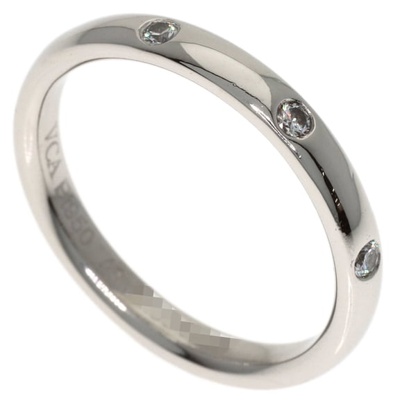 Pre-Owned Van Cleef & Arpels Etoile 3P Diamond Ring #48, Platinum PT950, Women's.
