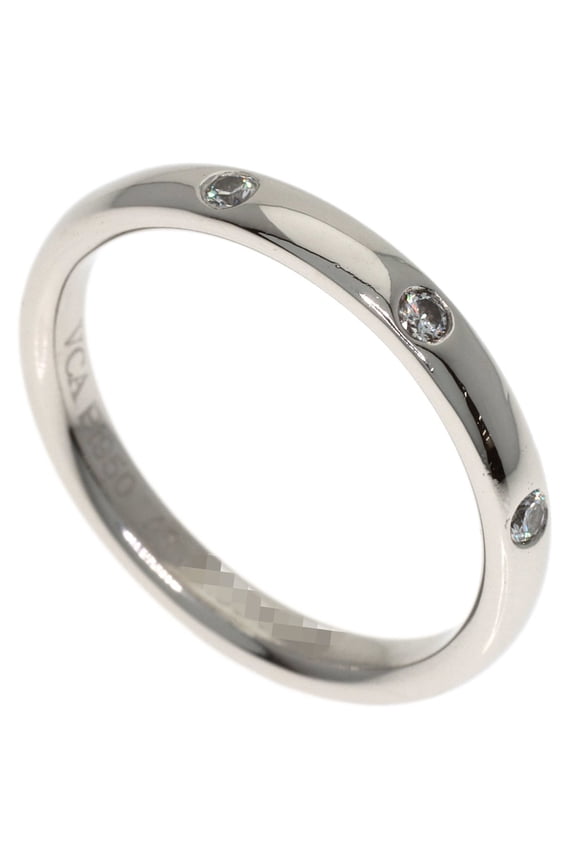 Pre-Owned Van Cleef & Arpels Etoile 3P Diamond Ring #48, Platinum PT950, Women's.