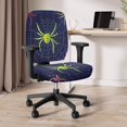 thumbnail image 6 of Chririnla Halloween Office Chair Covers with Spider Print, 2 Piece Stretchable Removable Non Slip Covers for High Back Boss Chair, 6 of 8