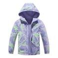 thumbnail image 3 of MGEOY Boys Girls Reversible Jacket Lightweight Waterproof Fleece Lined Raincoat for Kids（4-12）, 3 of 10