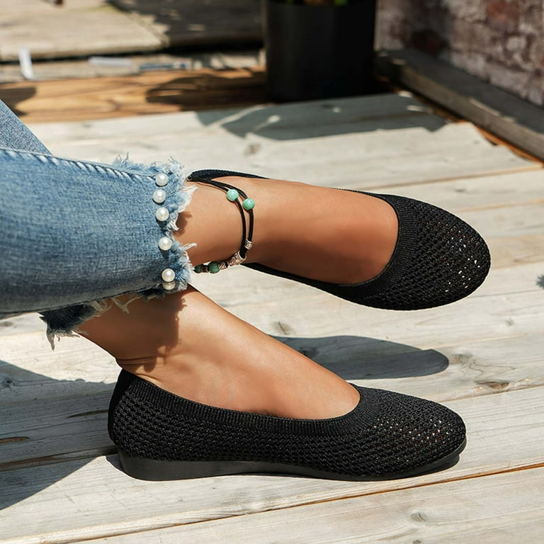 Xysaqa Black Flats for Women, Womens Golf Shoes Womens Solid Xysaqa Black Flats for Women, Womens Golf Shoes Womens Solid