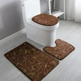 thumbnail image 5 of Bathroom Rugs Sets 3 Piece Bath Mat for Bathroom Non-Slip Bathroom Mats Water Absorbent Bath Rug Floor Mats Soft Washable Shower Rug with U-Shaped Contour Rug Toilet Lid Cover, 5 of 6