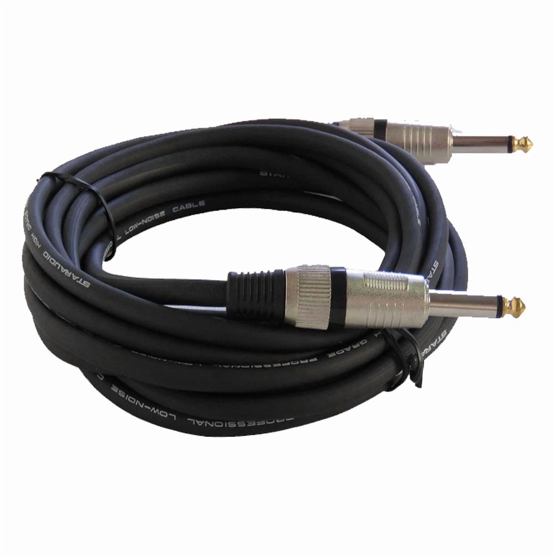 BUTTERFLY- 15Ft Pa Speaker Cable 6.35Mm 1/4" To 1/4" Mono Male Cord For Guitar Dj System