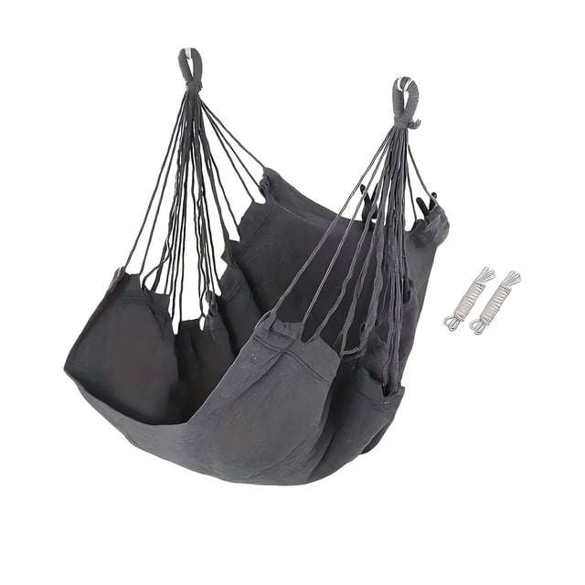 Ohufall Hanging Rope Swing Hammock Chair Portable For Bedroom Indoor And Outside Patio Use
