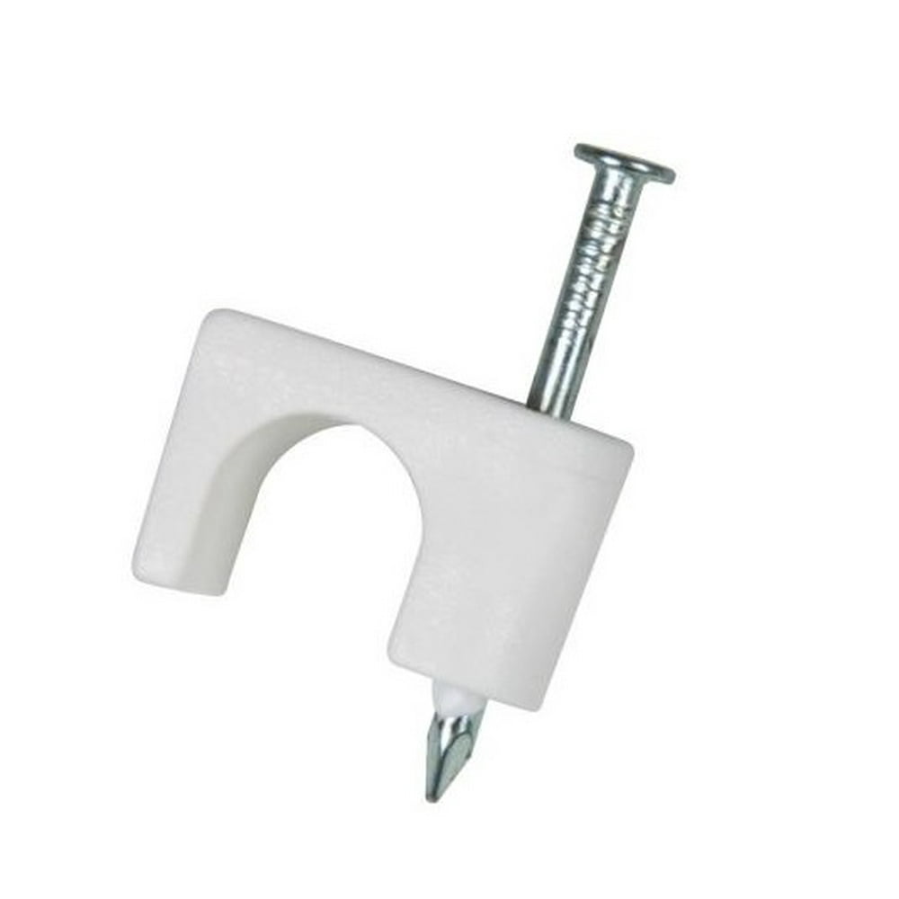 Briscon PS90W25 1Nail Coaxial Cable Staple, White, 25/Pack Walmart