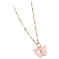 thumbnail image 2 of Chic Mariposa Colgante Collar Simple Aleación Gargantilla Cadena para Las , Regalos para Chicas para Mujer - Rosado, 2 of 8