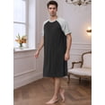 thumbnail image 4 of Camisón para hombre Lars Amadeus Ropa de dormir Negro Gris claro M, 4 of 6