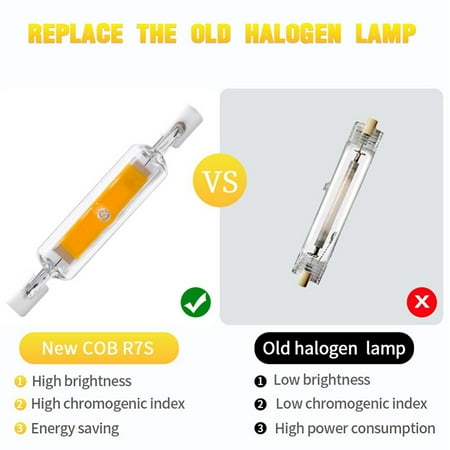 

LED R7S Glass Tube Lamp High Brightness Double Ended Light Replace Halogen Lamp 189mm 220V Cold White