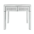 thumbnail image 3 of Hassch Mirrored Dressing Table Modern Makeup Vanity Desk 2 Drawers for Women Girls Home Office, Silver, 3 of 6