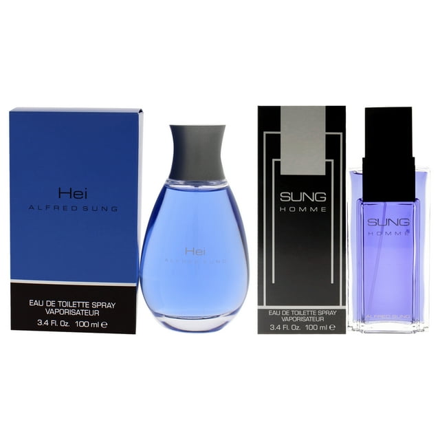 Kit de 2 piezas Alfred Sung para hombres Sung EDT Spray 3.4 oz Hei EDT Spray 3.4 oz