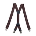thumbnail image 2 of SGFCWSX Men's X-Back Suspenders, Adjustable Elastic 4-Clip Formal Casual Coffee, 2 of 3