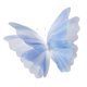 thumbnail image 2 of Mariposa de gasa artificial, flor, mariposas, cumpleaños, exhibición grande, fotografía Azul, 2 of 9