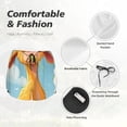 thumbnail image 6 of Lsque Happy Goat In Meadow Printed Women's Running Shorts with Liner Pockets,Elastic Quick Dry Workout Athletic Gym Yoga Shorts,Womens High Waist Shorts-Small, 6 of 9