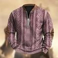 thumbnail image 2 of oqasdz Sweatshirts for Men Autumn Winter Large Size Printing Half Zip Round Neck Fashion Casual Knitted Sweater Pullover,Size 4X, 2 of 3