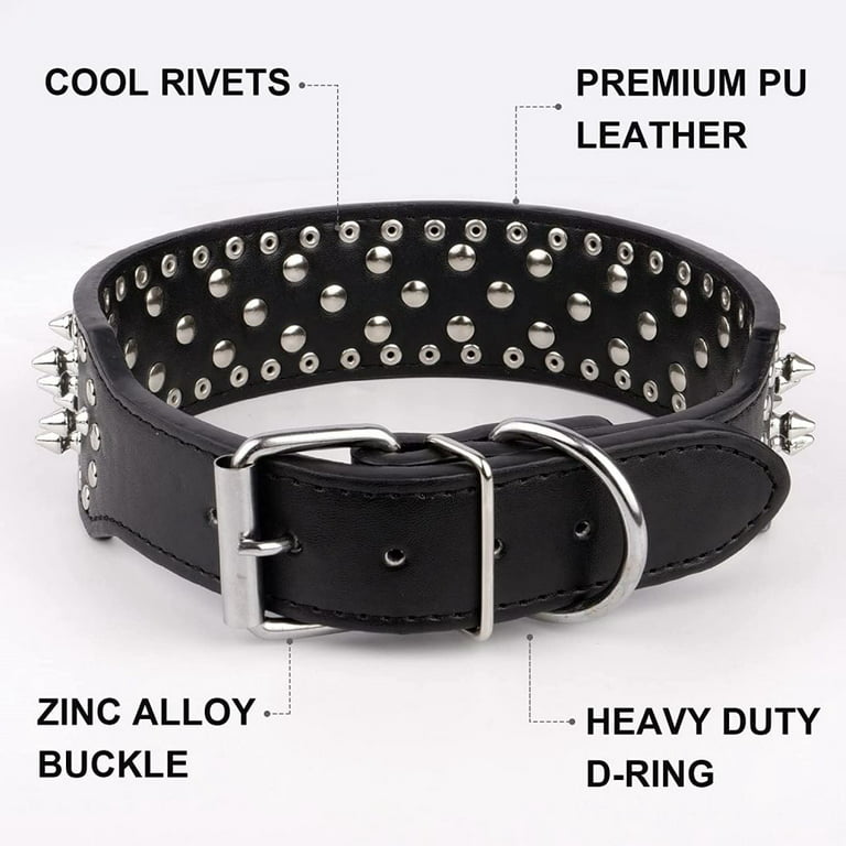Real Leather Dog Collar for Puppy, Small, Medium and Large Breed
