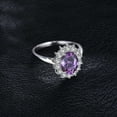 thumbnail image 5 of Jewelrypalace Princess Diana Kate Middleton Gemstone 1.8ct Genuine Purple Amethyst Halo Statement Engagement Rings for Women, 14K White Gold Plated 925 Sterling Silver 5, 5 of 7