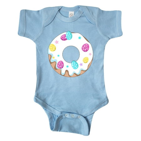 

Inktastic Easter Donut with Pastel Eggs Frosting and Stars Gift Baby Boy or Baby Girl Bodysuit