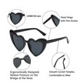 thumbnail image 2 of uds gafas de sol en forma de corazón para mujer gafas de sol estilo ojo de gato Vintage Mod gafas de sol de boda, 2 of 3