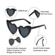 thumbnail image 2 of uds gafas de sol en forma de corazón para mujer gafas de sol estilo ojo de gato Vintage Mod gafas de sol de boda, 2 of 3