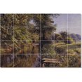 thumbnail image 1 of Ceramic Tile Mural-Peder Mork Monsted Country Painting 291. 36" w x 24" h using (24) 6 x 6 ceramic tiles, 1 of 3