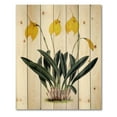 thumbnail image 3 of Designart 'Orchid Retro Flowers' Farmhouse Print on Natural Pine Wood, 3 of 5
