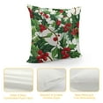thumbnail image 4 of Creowell Holly Red Berries Bows Square Pillow Cover Case for Cushions Sofa Bed Decoration High-Quality 1PC 18x18in, 4 of 5