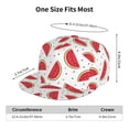 thumbnail image 6 of Fotbe Watermelon Flat Bill Visor Cap Classic Snapback Hat Polyester Foam Trucker Hat Trucker Cap Adjustable Baseball Cap, 6 of 9
