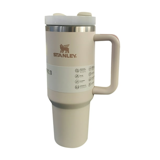 Vaso Stanley Quencher H2.0 Flowstate de acero inoxidable aislado al vacío con tapa y pajita para agua, té helado o café 40oz