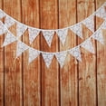 thumbnail image 4 of Fondo 3,2 m 12 banderas bandera de encaje blanco banderín boda/decoración de fiesta de cumpleaños Likrtyny Libre de BPA, 4 of 8