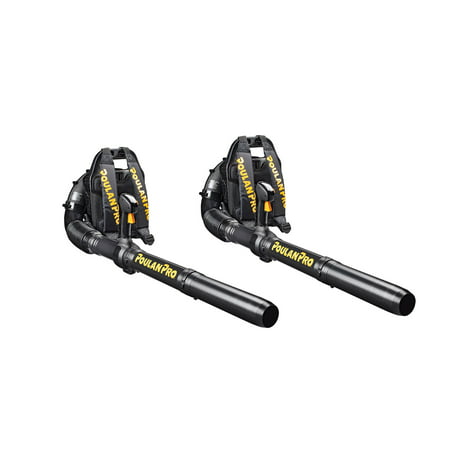 Poulan Pro 46cc Gas Backpack Yard Leaf Blower (2 Pack) (Certified (Best Commercial Backpack Blower)
