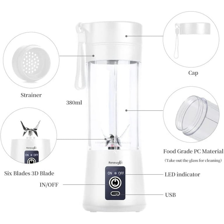 CafeMET-Rx Mobile Mix Rechargeable Battery Operated Portable Blender