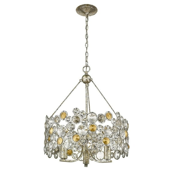 Trend Lighting TP10001ASL Vitozzi 3-Light Antique Silver Leaf Chandelier