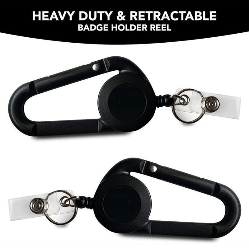 New Heavy Duty Retractable Pull Reel Badge Key Chain Belt Clip ID Card Holder 
