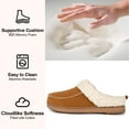 thumbnail image 4 of LongBay Women's Moccasin House Slippers, Wool-Like Memory Foam House Shoes with Plush Fleece Lining, Slip-On Moc Clogs for Indoor Outdoor, 4 of 6