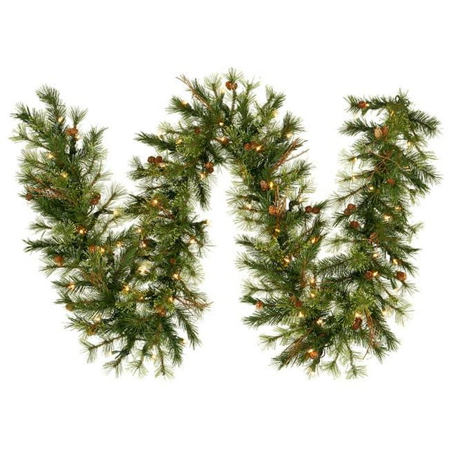 Mixed Country Garland with Warm White LED Lights, 9 ft. x 16 in.