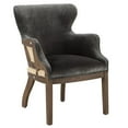 thumbnail image 6 of World Interiors Charles Velvet Deconstructed Armchair in Dark Gray, 6 of 7