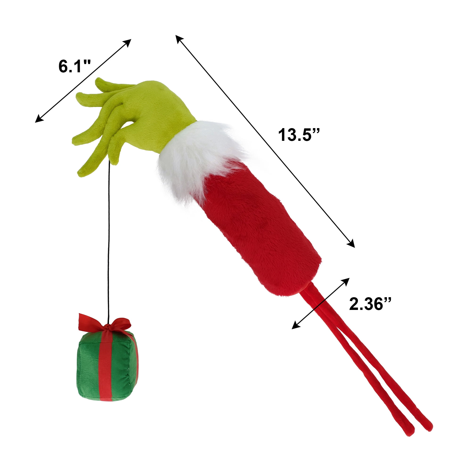 Dr. Seuss Grinch Plush Tree Hand Ornament, Multicolor, 13‑Inch, How the Grinch Stole Christmas