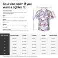 thumbnail image 5 of Sikiie Butterflies in Pastel Print Men's Hawaiian Shirt, Summer Beach Button Pocket Short Sleeve T-Shirt,X-Large, 5 of 7