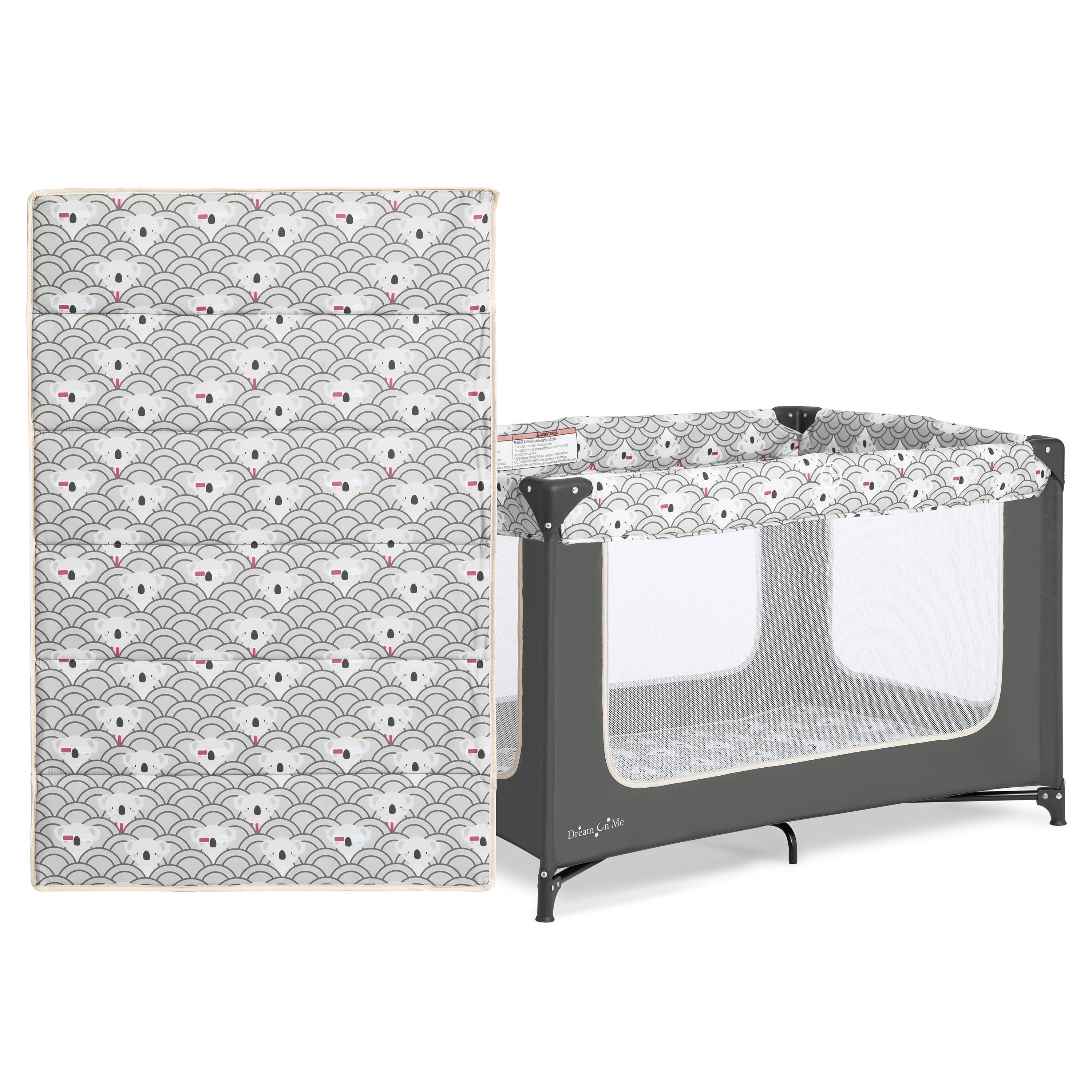 Dream on Me Zodiak Portable Playard with Carry Bag & Shoulder Strap, Grey, Unisex