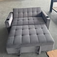 thumbnail image 5 of Lanzxjv 70"Convertible Sofa Bed with Charging Station, Cup Holder, Pillow, Side Pocket, Adjustable Backrest Pull Out Floor Couch, Folding Loveseat Sofa Bed for Living Room, 5 of 5