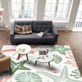 thumbnail image 4 of Area Rugs Indoor Non-Slip Rectangle Rug 5x8 Ft Summer Ocean Sage Green and Red Coral Starfish Seashells Rug Rubber Backing Floor Mats Non Shedding Home Decor Carpet for Entryway Living Room, 4 of 8