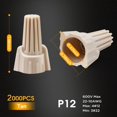 thumbnail image 2 of Tuercas y conectores LEEPENK 2000PCS P12 22-10AWG Tan, 2 of 7