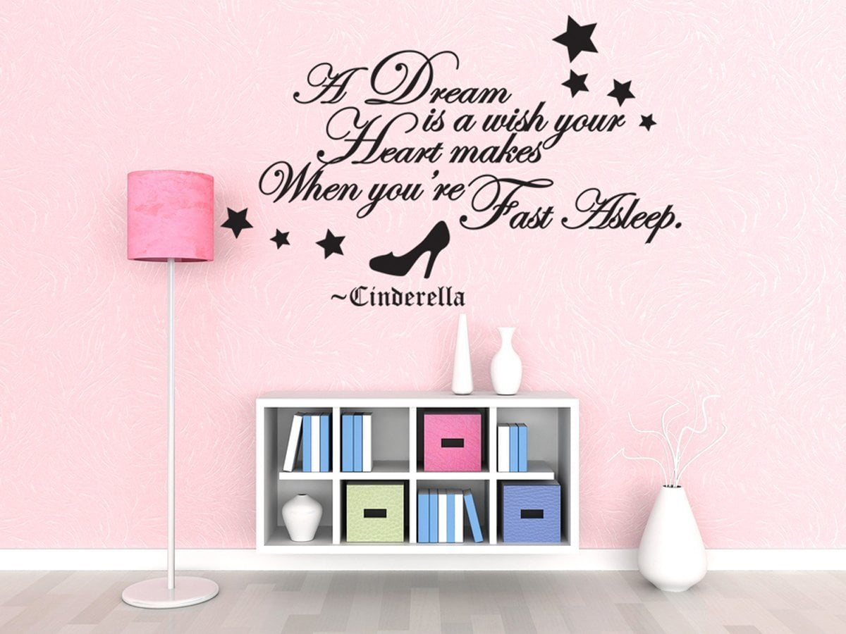 Wall Decal Art Sticker E Vinyl Lettering Letter Design Cinderella Saying J52