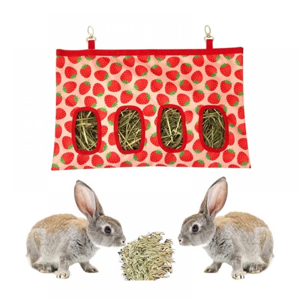 Guinea Pig Hay Bag Rabbit Feeding Bag Small Animal Hay Feeder Bag