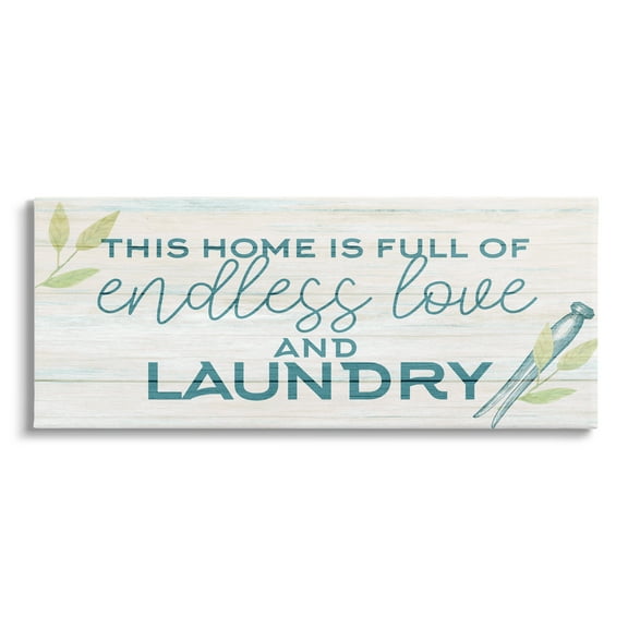 Stupell Industries Love & Laundry Botanicals Botanical & Floral Painting Gallery Wrapped Canvas Art Print Wall Art, 24 x 10