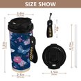 thumbnail image 2 of 500ml Double-Wall Vacuum Insulated Tumblers Stainless Steel Coffee Tumbler with Ceramic Coating Blue Butterflies and Flowers, 2 of 8