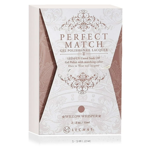 LECHAT - Perfect Match Pair of Soak off Gel   Matching Nail Polish, PMS195 Willow Whisper